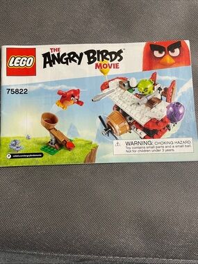 LEGO 75822 Angry Birds Red & White Plane Playset - BOOK ONLY